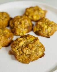 Apple Oat Cookies with Cinnamon Glaze